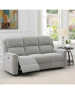 Croston Chenille Power Recliner Three  Seater Sofa