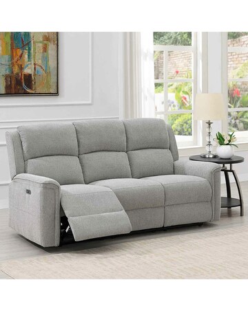 Croston Chenille Power Recliner Three Seater Sofa