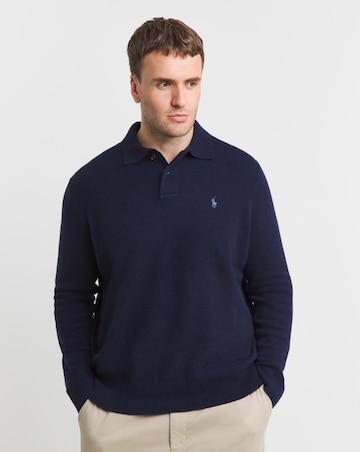Polo Ralph Lauren Navy Knitted Polo