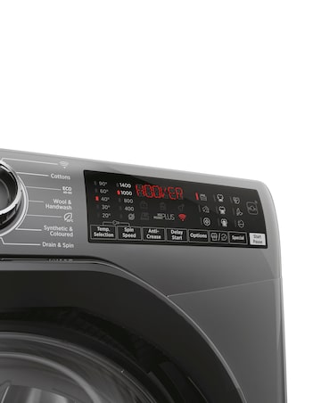 Hoover H-WASH 350 H3WPS496TAMBR680 9kg Washing Machine - Grey + installtion