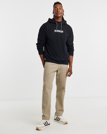 Napapijri Fiemme Mountain Back Graphic Hoodie - Black