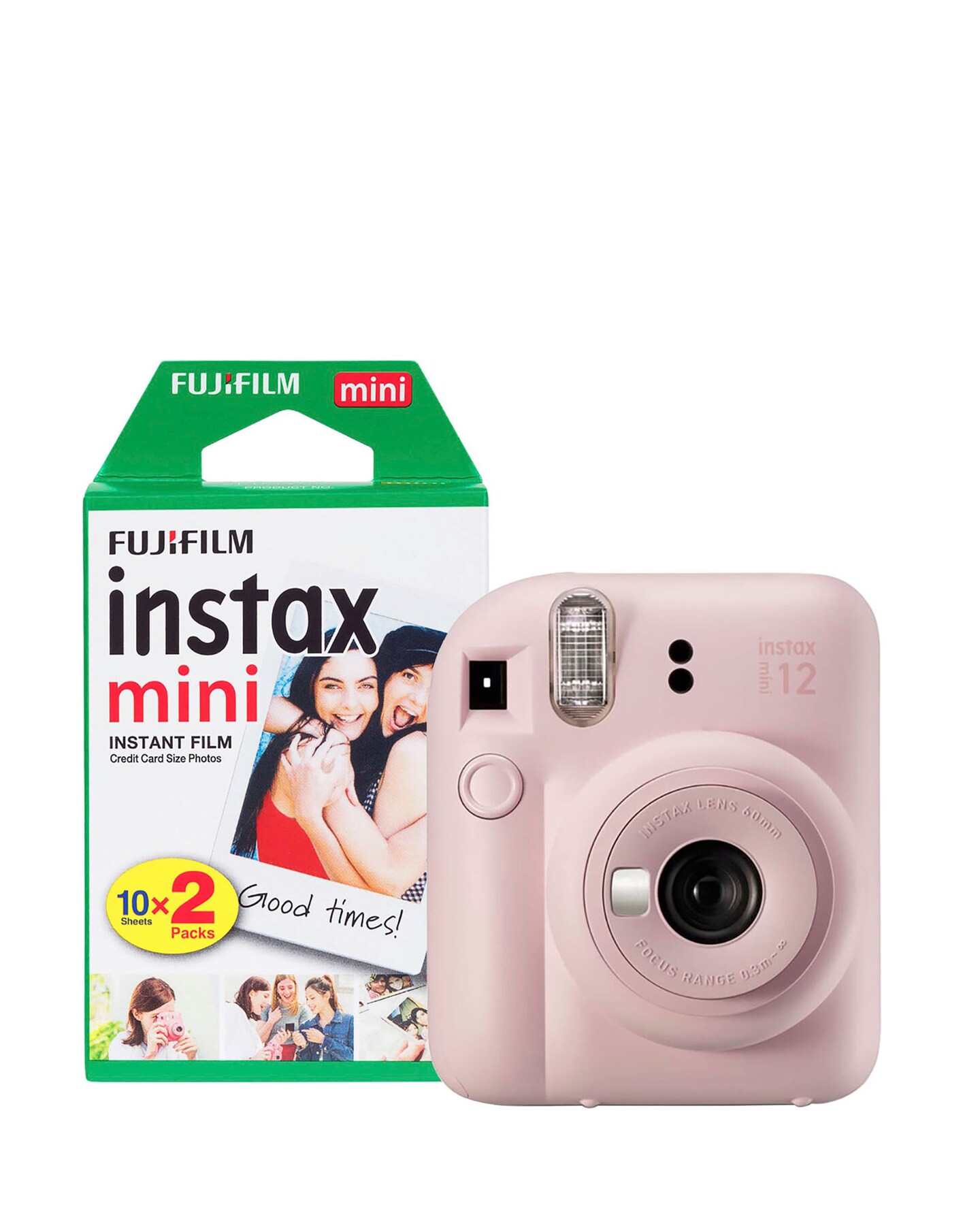 Fujifilm Instax Mini 12 Instant Camera with 20 Shot Film Pack - Clay ...