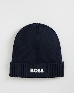 BOSS Logo Beanie - Navy