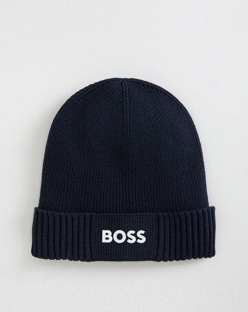 BOSS Logo Beanie - Navy