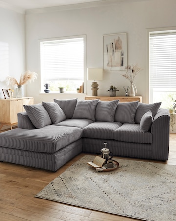 Ferguson Jumbo Cord Left Hand Chaise Sofa