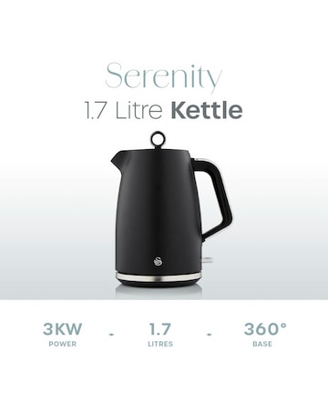 Swan Serenity Black 1.7L Kettle