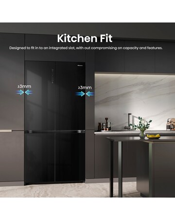 Hisense KitchenFit RQ768N4GBE Multi-Door Fridge Freezer - Black