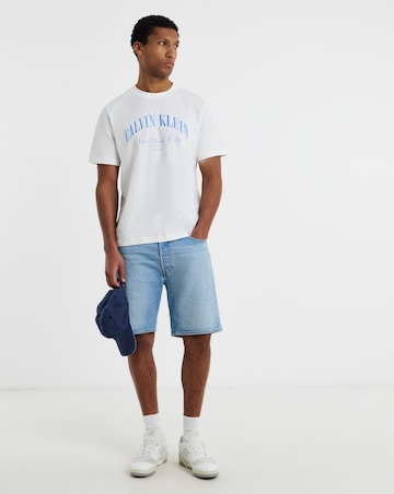 Calvin Klein Short Sleeve Varsity T-Shirt - White