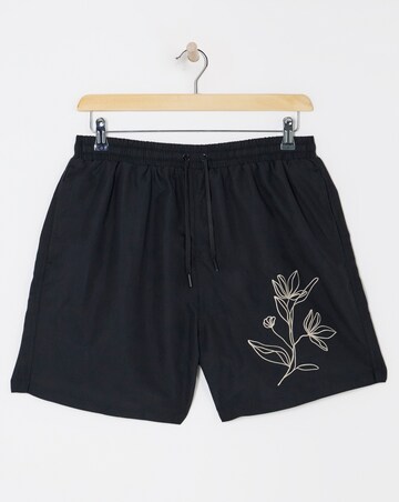 Premium Mono Embroidery Floral Swim