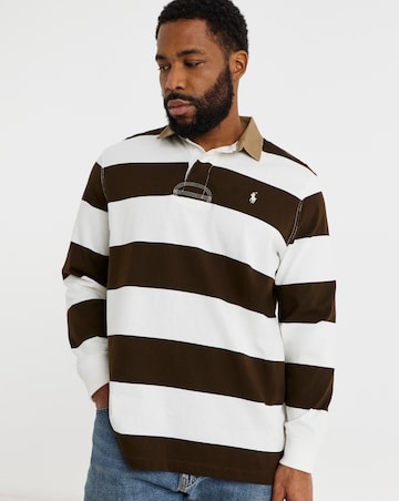 Polo Ralph Lauren Long Sleeve Stripe Rugby - Brown/Cream