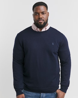 Polo Ralph Lauren Navy Wool Knit Merino Jumper