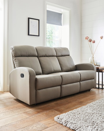 Ramsey Faux Leather Recliner 3 Seater Sofa