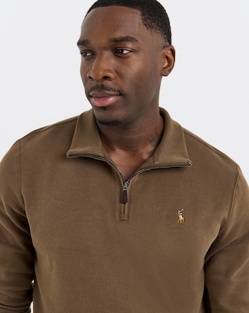 Polo Ralph Lauren Estate Rib 1/4 Zip Pullover - Chestnut