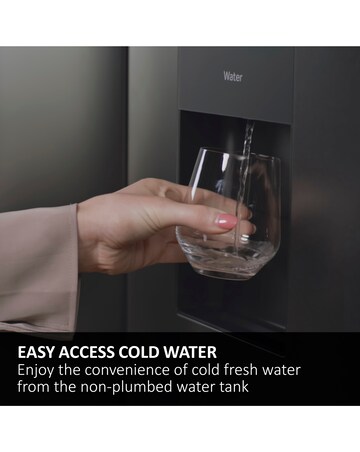 Haier Cube 83 Series 3 HCR3818ENMG American Fridge Freezer Silver + Install