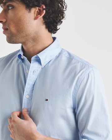 Tommy Hilfiger Long Sleeve Flex Poplin Shirt - Light Blue
