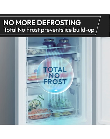 Hoover H-Fridge 300 HOCH1T518EXK 181cm 60/40 Fridge Freezer - Stainless Steel