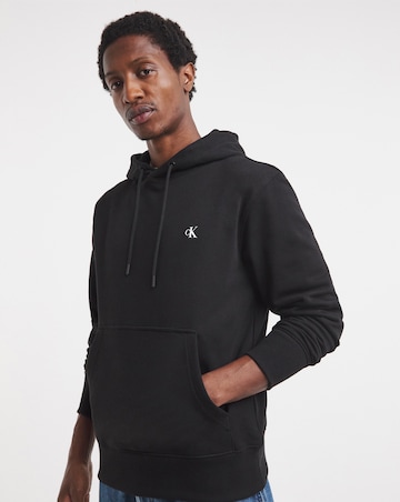 Calvin Klein Jeans Back Painted Logo Hoodie - Black