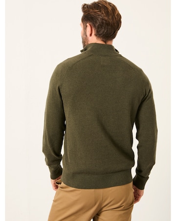 FatFace Rye 1/2 Neck Jumper (Regular & Tall) - Green