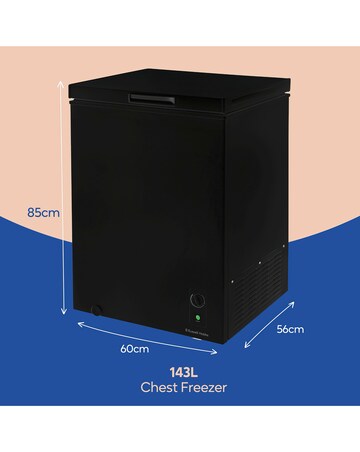 Russell Hobbs RH142CF0E1B Chest Freezer - Black - E Rated Install