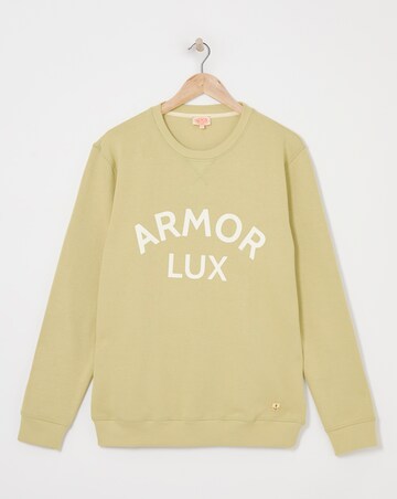 Armor Lux Logo Crew Neck Sweatshirt - Pale Olive