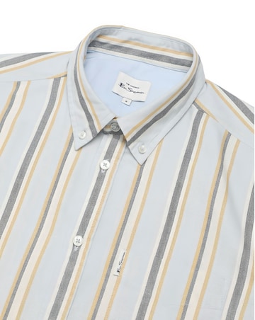 Ben Sherman Oxford Block Stripe Short Sleeve Shirt