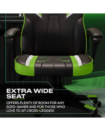 X Rocker Tempest Ergonomic PC Office Gaming Chair - Green