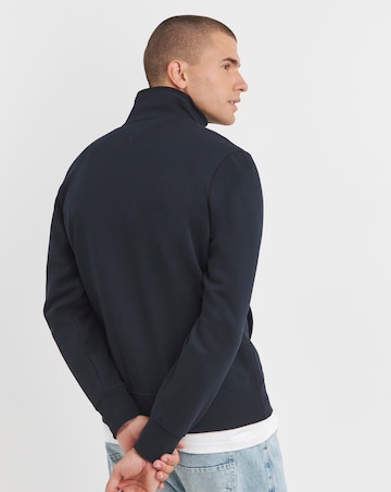 Tommy Hilfiger Navy Flag Embroidered Full Zip Sweatshirt