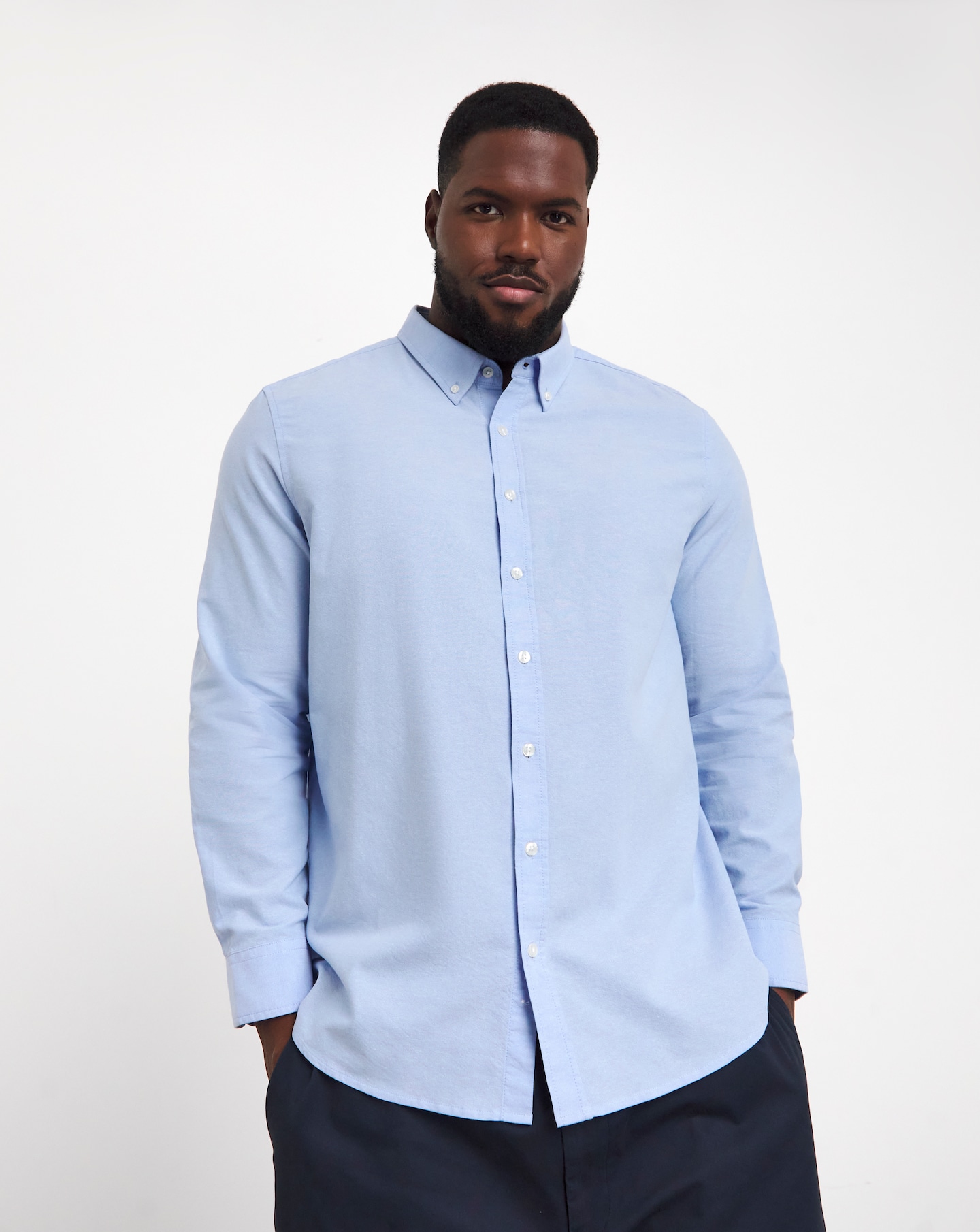 Long Sleeve Oxford Shirt Long Length | Jacamo