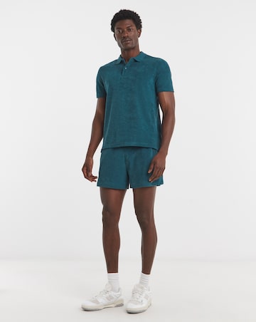Calvin Klein Short Sleeve Towelling Polo - Blue