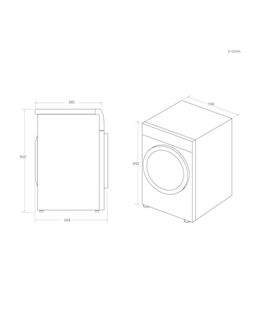 Hoover H-DRY 350 HRE H9A3TBE-80/N Wifi 9kg Heat Pump Tumble Dryer - White