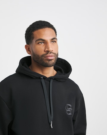 BOSS Black Embroidered Logo Hoodie