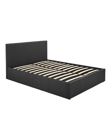 Hayden Faux Leather Ottoman Bed Frame with 3 Layer Memory Foam Hybrid Mattress