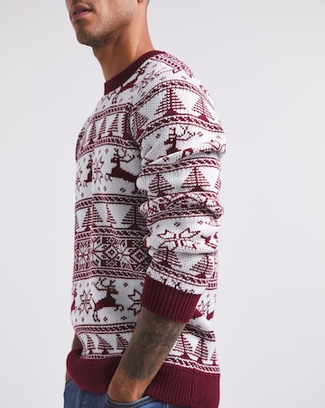 Red Reindeer Fairisle Jumper