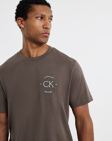 Calvin Klein Short Sleeve Back Graphic T-Shirt - Oak