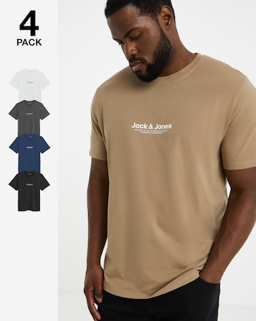 Jack & Jones Vesterbro Logo T-Shirt 5 Pack - Multi