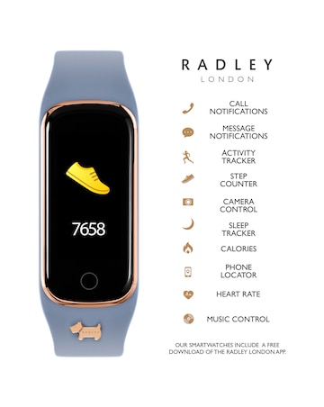 Radley Series 8 Silicone Strap Smart Watch - Vintage Blue