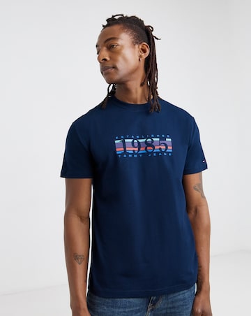 Tommy Jeans Short Sleeve 1985 Graphic T-Shirt - Navy