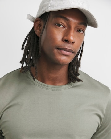Premium Mercerised Supima Cotton T-Shirt Long Length- Khaki