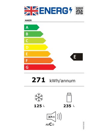Haier HTW5618ENMG Combi Series 5 180cm Fridge Freezer - Inox