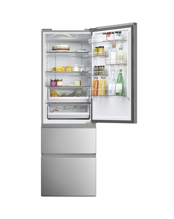 Haier HTW5618ENMG Combi Series 5 180cm Fridge Freezer - Inox