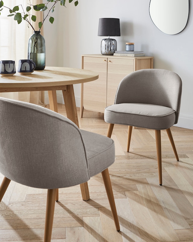 Emilie Fabric Dining Chairs - Set Of 2