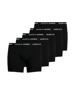 Jack &amp; Jones Huey Boxers 5 Pack - Black