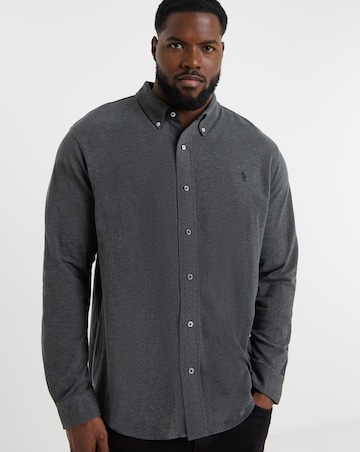 Polo Ralph Lauren Long Sleeve Stretch Mesh Shirt - Grey