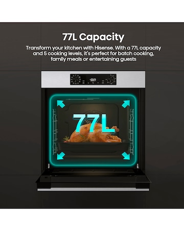 Hisense BI622AXPGUK Hi2 Built In Electric Plug & Play Oven - Stainless Steel