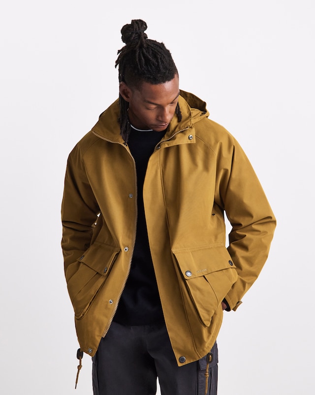 Barbour Re-Engineered Hooded Wading Spey Showerproof Jacket - Brown
