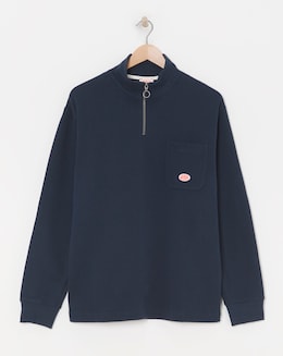 Armor Lux 1/4 Zip Sweatshirt - Navy
