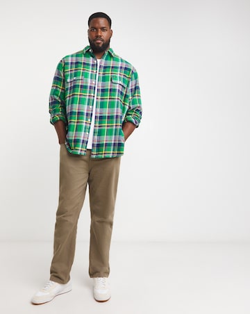 Polo Ralph Lauren Green Checked Brushed Flannel Shirt