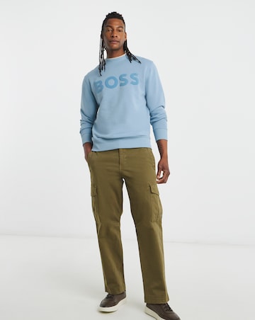BOSS Classic Logo Crew Neck Sweat - Light Blue