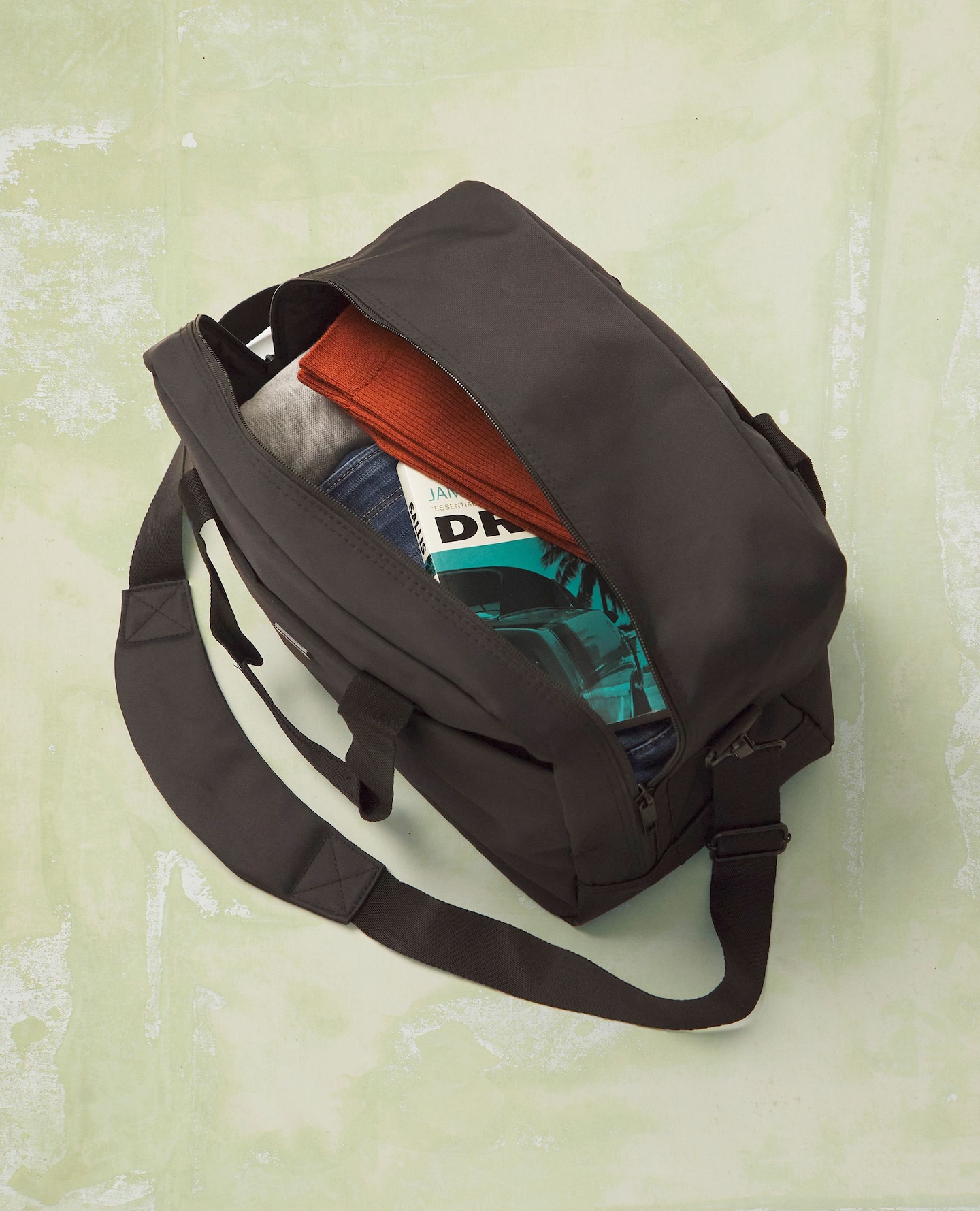 Packed small travel bag pictured