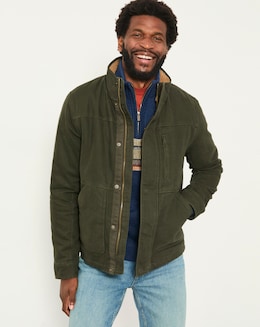 FatFace Wardly Canvas Jacket (Regular &amp; Tall) - Khaki